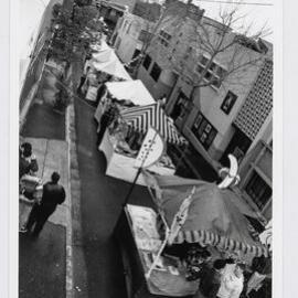 Mardi Gras Fair Day stalls along Hutchinson Street Surry Hills, 1996