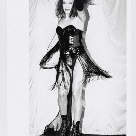 Performer on stage at Caesars Bar, Parramatta Road Camperdown, 1997