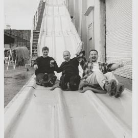 Giant slide at PRIDE Fair Day, Jubilee Park Glebe, 1996