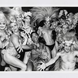 Drag performers and dancers for PRIDE party, 1998