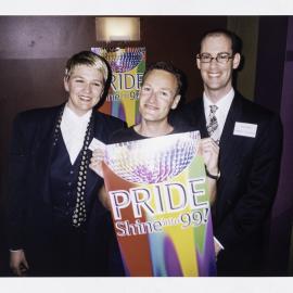 Presidents and party organiser at Shine into 99 launch, Gilligans, Oxford Street Darlinghurst, 1998