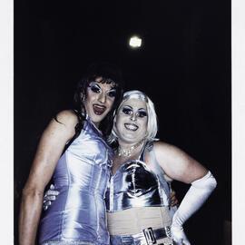 PRIDE party attendees dressed in silver, 2000
