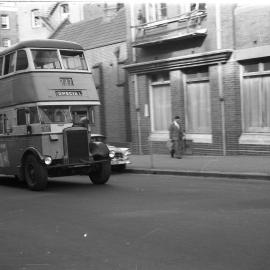 Bus on Clarence Street Sydney, 1960