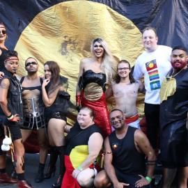 Aboriginal and Torres Strait Islanders before Sydney Gay and Lesbian Mardi Gras Parade, 2018