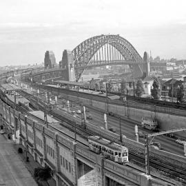 Tram at Milsons Point Sydney, 1958