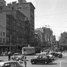 Elizabeth Street at Park Street Sydney, 1954