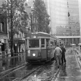 Elizabeth Street, view north near Hunter Street Sydney, 1961