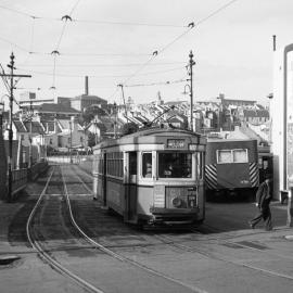 Burton Street near Barcom Avenue overbridge at Victoria Street Darlinghurst, 1959