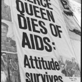 Banner at the AIDS Quilt Project, circa 1992