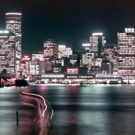Sydney skyline by night, Sydney, circa 1963-1975