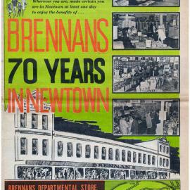 Newsclipping - Brennans 70th anniverary, 1968