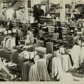 Mercery, haberdashery and hosiery departments, Brennans, King Street Newtown, 1965