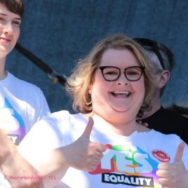 Magda Szubanski, YES Rally, Prince Alfred Park Surry Hills, 2017