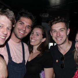 Happy people celebrating the YES result at the Bearded Tit, Regent Street Redfern, 2017