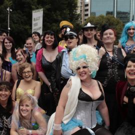 Femmes celebrating body and sex positivity, Sydney Gay and Lesbian Mardi Gras, 2018