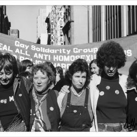 First Mardi Gras, Morning March, George Street Sydney, 1978