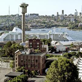 Elevated view of Darling Harbour, Patrick's Wharf 3, Millers Point, 2005