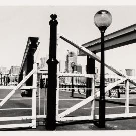 Pyrmont Bridge with monorail under construction, circa 1987