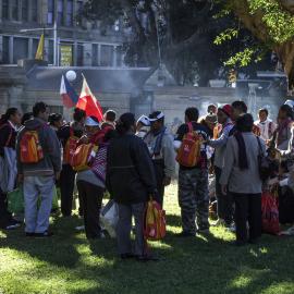 Pilgrims in Hyde Park on World Youth Day, Hyde Park Sydney, 2008