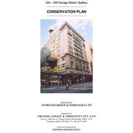 Conservation Plan - Dymocks - 424-430 George Street Sydney, 2005