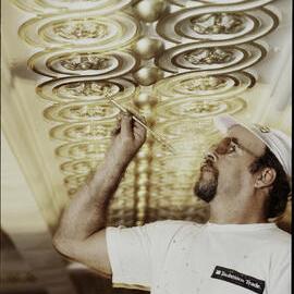 Restoration of Sydney Town Hall, repainting Vestibule, George Street Sydney, 1991