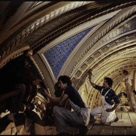 Restoration of Sydney Town Hall, painting of Vestibule cupola, George Street Sydney, 1991