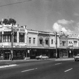 Streetscape and Victoria Buildings, corner King and Forbes Streets Newtown 1986