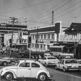 Streetscape and Iron Duke Hotel, corner Botany Road and McEvoy Street Alexandria, 1986