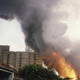 Nock & Kirby fire, Phillip Street Waterloo, 1985