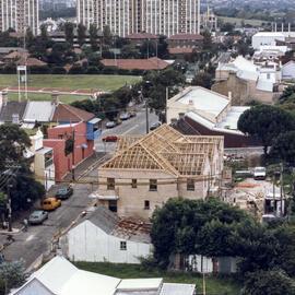 Terrace houses and Redfern Oval, Phillip Street Waterloo, 1988