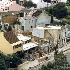 Terrace house construction, corner of Pitt and Raglan Streets Waterloo, 1988