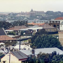 Rooftop view of buildings, Pitt Street Waterloo, 1988