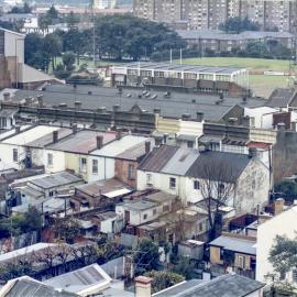 Redfern buildings and Redfern Oval, Chalmers Street Redfern, 1988