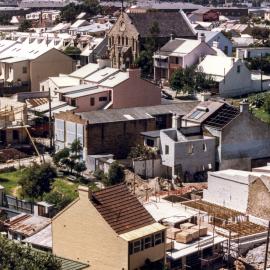 Terrace house construction, corner of Douglas Street and Nelson Lane Waterloo, 1988