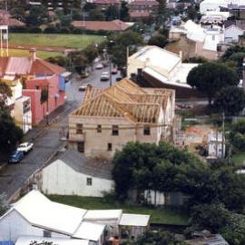 Terrace houses and Redfern Oval, Phillip Street Waterloo, 1988