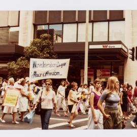 Participants in march for International Women's Day, Sydney, 1988