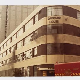 Fire at gym, Dainford House, Goulburn Street Surry Hills, circa 1979-1984