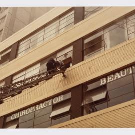 Fire at gym, Dainford House, Goulburn Street Surry Hills, circa 1979-1984