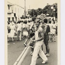 Street festival at unknown location, circa 1979-1984