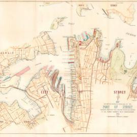 Map - Part of the Water Frontage of the Port of Sydney, 1914