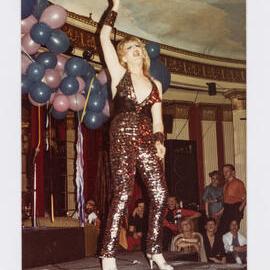 Performer at Stranded nightclub, Strand Arcade, George Street Sydney, circa 1979-1984