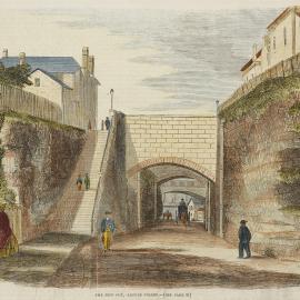 Engraving - The New Cut, Argyle Street Millers Point, 1865