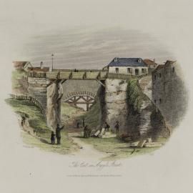 Engraving - The cut in Argyle Street Millers Point, 1854