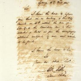 Letter - Order to pay commision due to Collectors of Rates, 1845