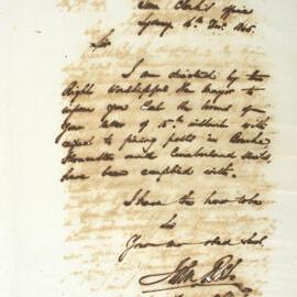 Letter - Agreement about firing posts in Bourke, Gloucester and Cumberland Streets, 1845