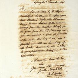Letter - Directive to give up possession of Market Warf, 1845