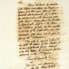 Letter - Acceptance of Mr Obie as Leasee of Hyde Park Fountain, 1845