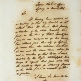 Letter - Enforcement for payment of fine from former Council member, 1846