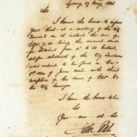 Letter - Notice to pay salaries due from 1st to 30th, 1846