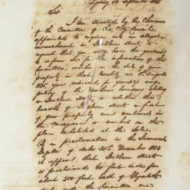 Letter - Details of Mr Wentworth property sale in regard to Goulburn Street encroachment, 1846